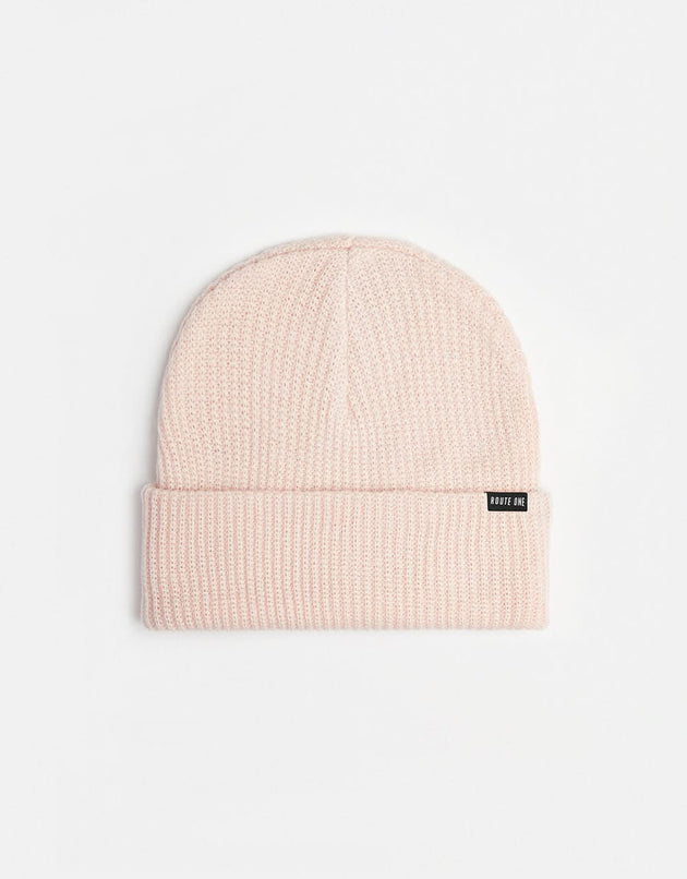 Route One Recycled Fisherman Beanie - Light Pink