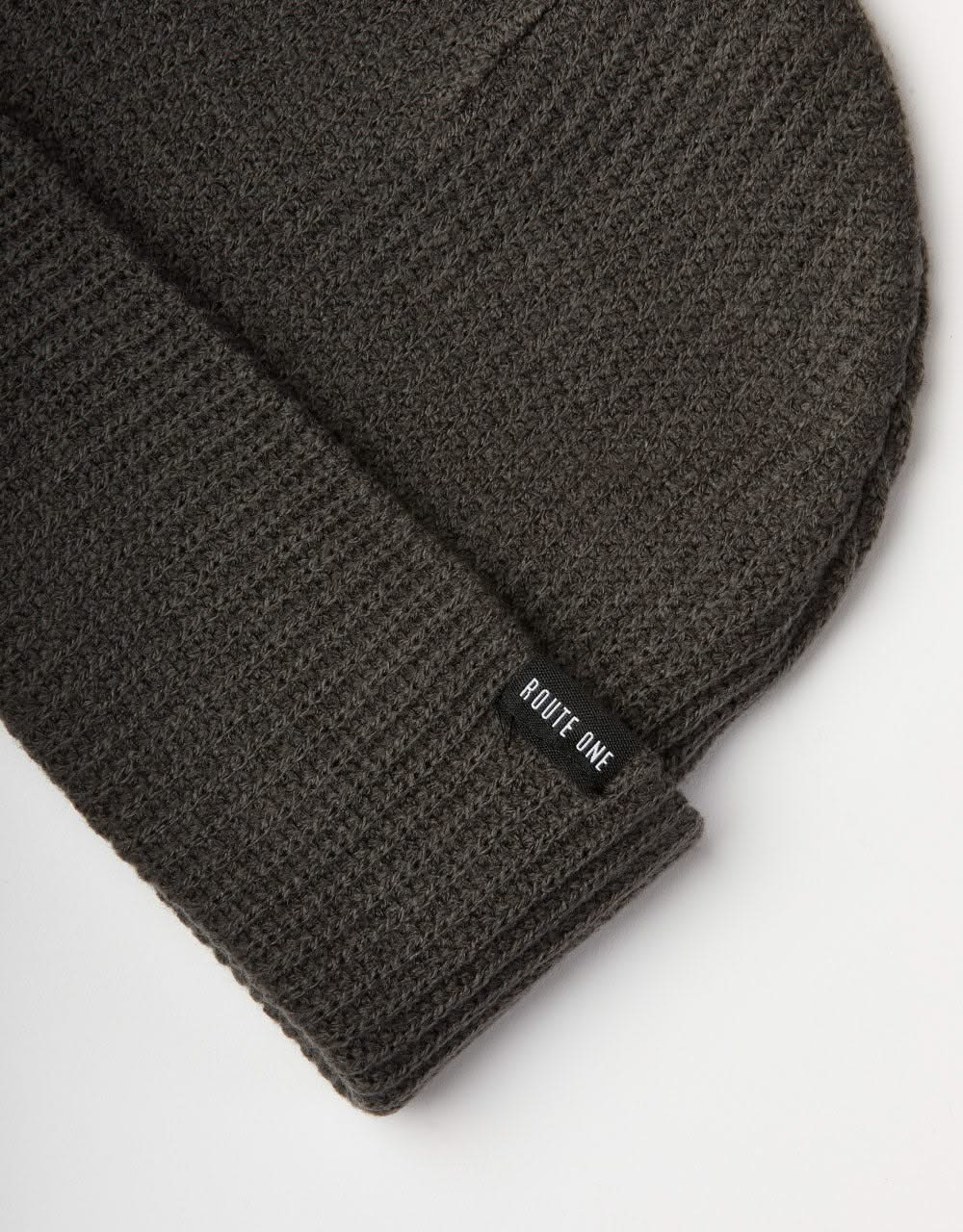 Route One Recycled Fisherman Beanie - Slate Grey