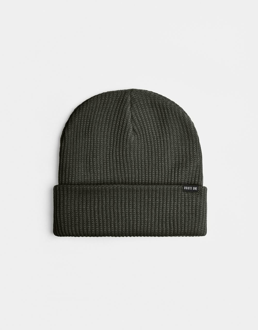 Route One Recycled Fisherman Beanie - Slate Grey