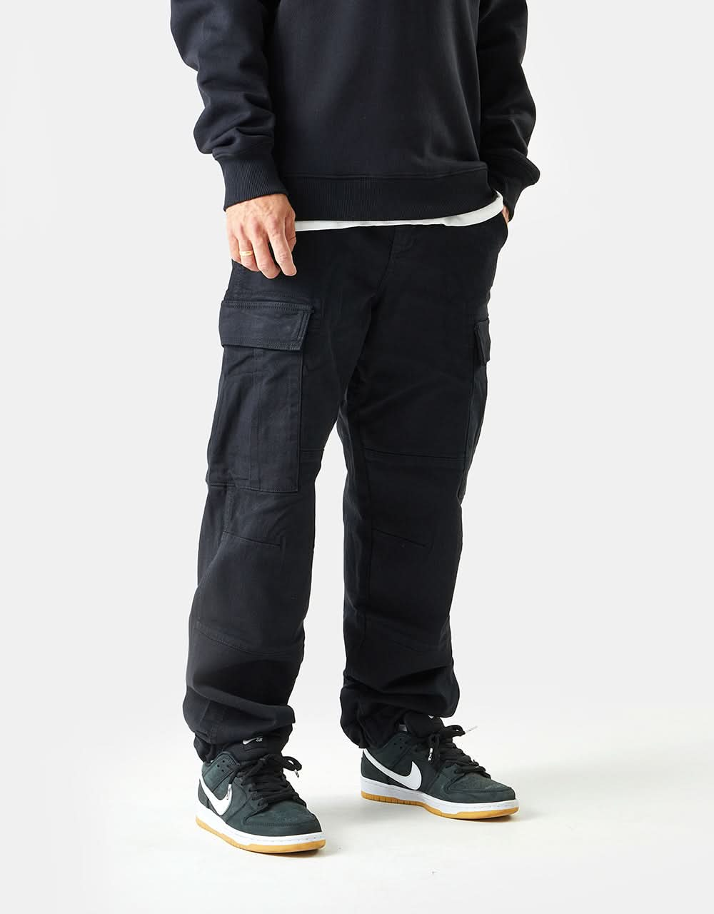 Route One Classic Cargo Pants - Black