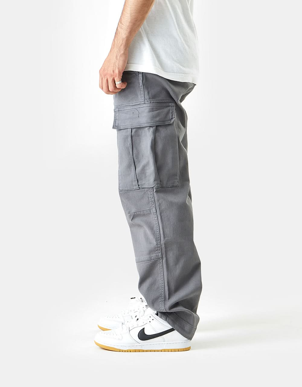 Pantaloni cargo classici Route One - Carbone