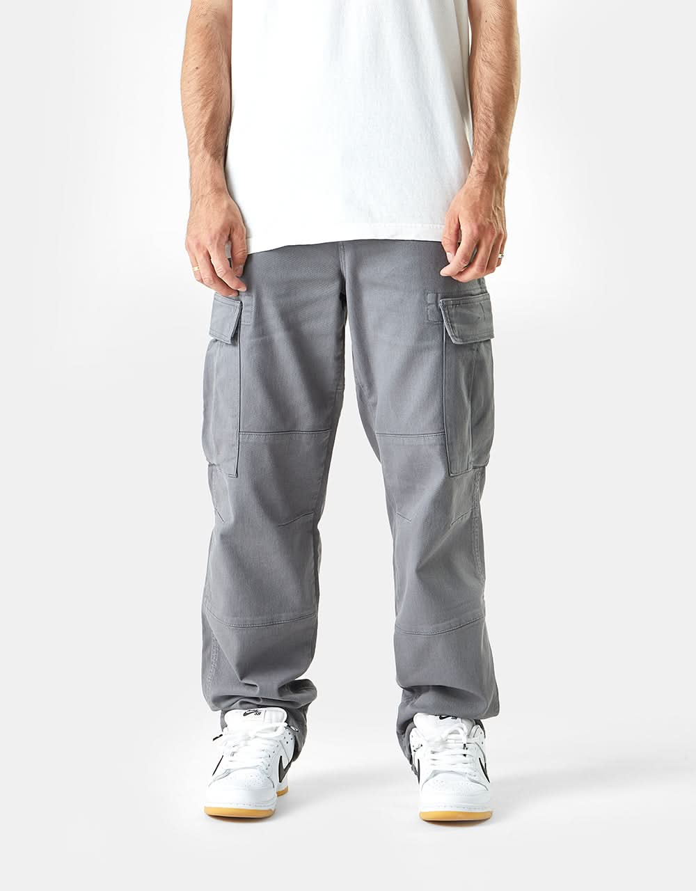 Route One Classic Cargo Pants - Charcoal