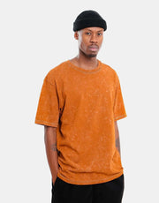 Route One Organic Contrast Stitch T-Shirt - Caramel