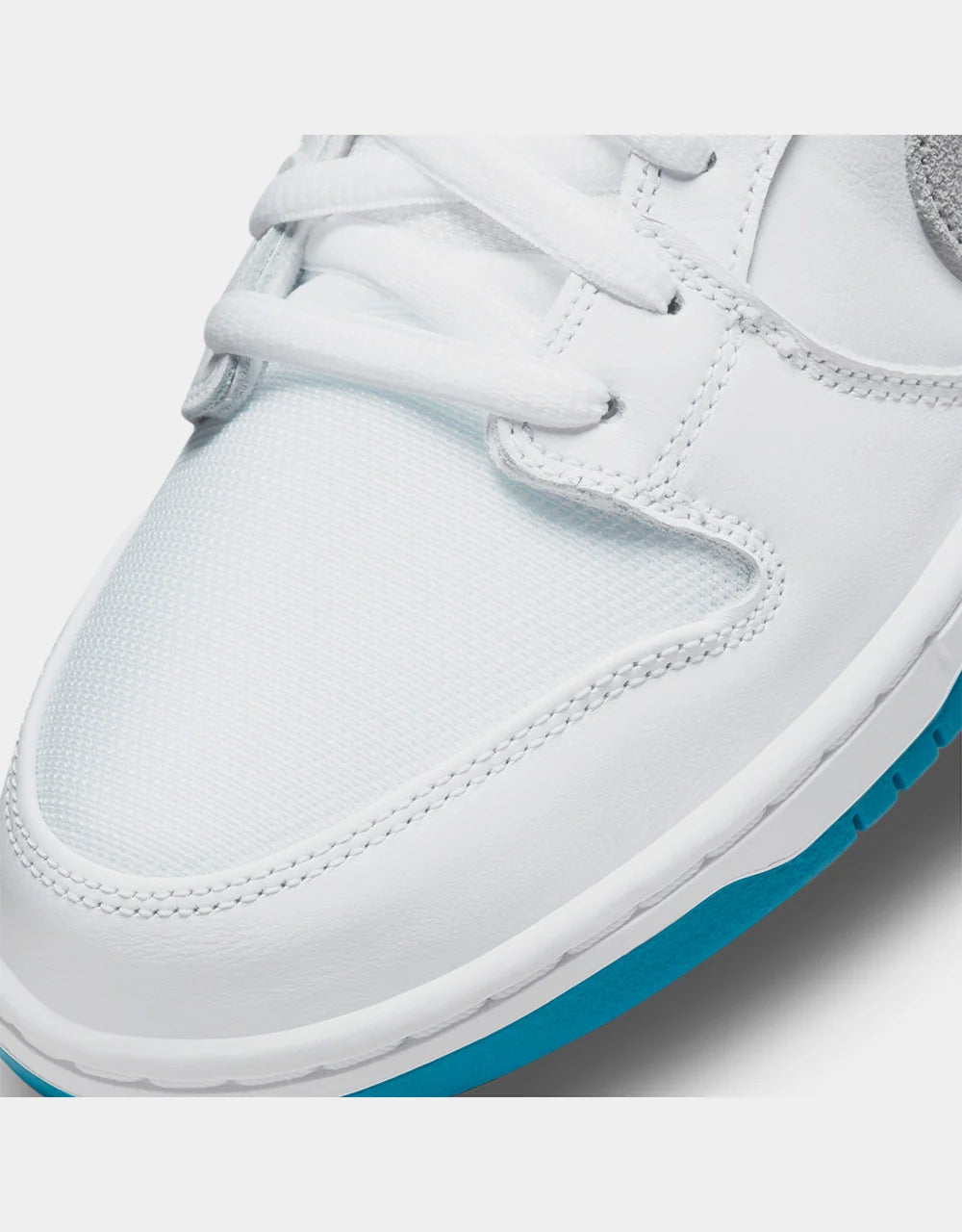 Nike SB Dunk Low Pro Skate Shoes - White/Neutral Grey-Black-Laser Blue