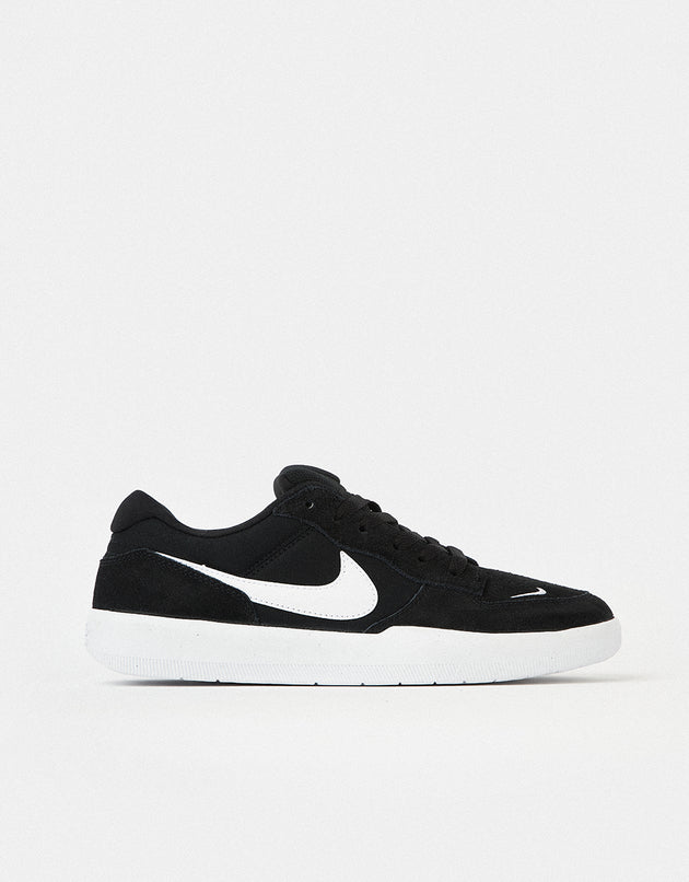 Nike SB Force 58 Skate Shoes - Black/White-Black