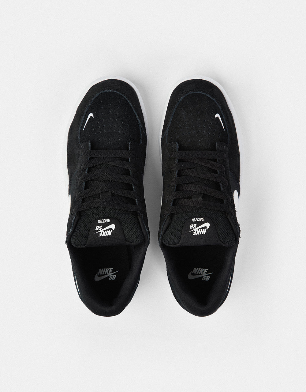 Nike SB Force 58 Skate Shoes - Black/White-Black