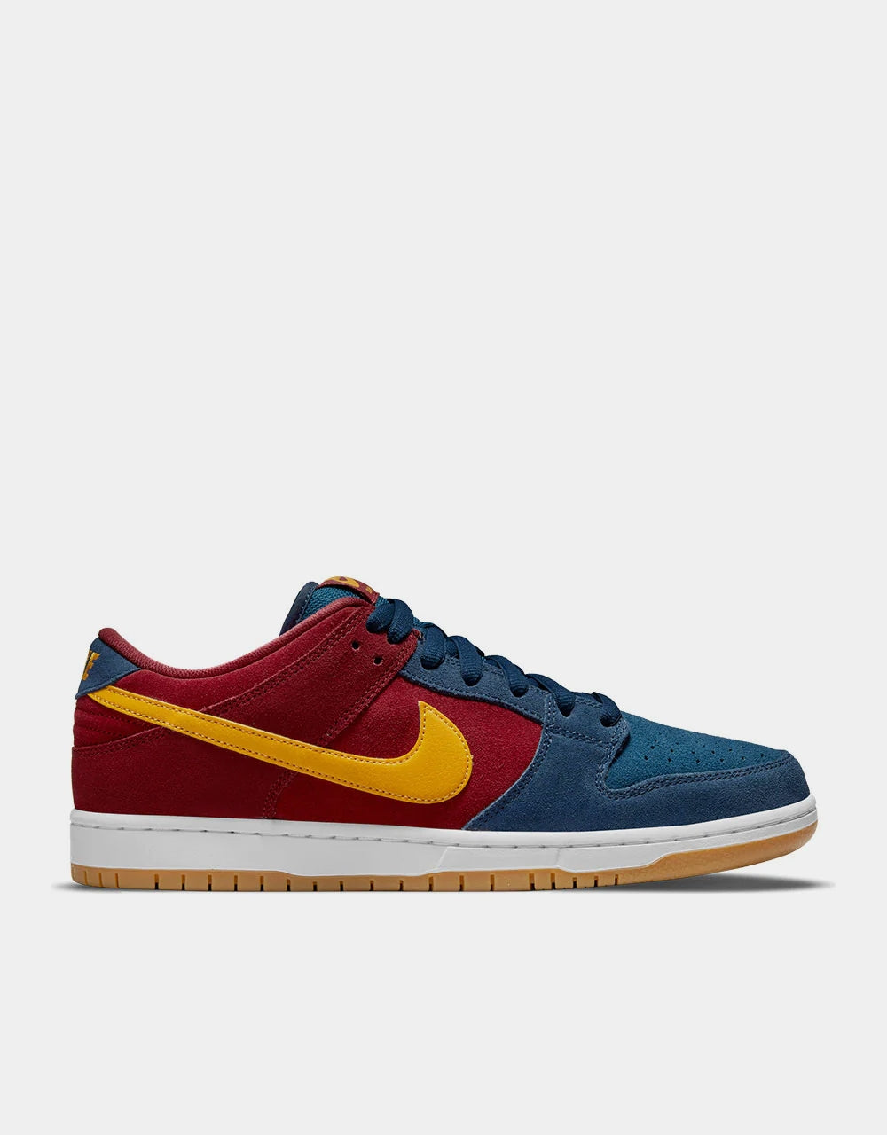 Nike SB Dunk Low Pro Skate Shoes - Navy/University Gold-Gym Red-Court Blue