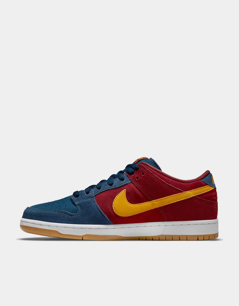 Nike SB Dunk Low Pro Skate Shoes - Navy/University Gold-Gym Red-Court Blue