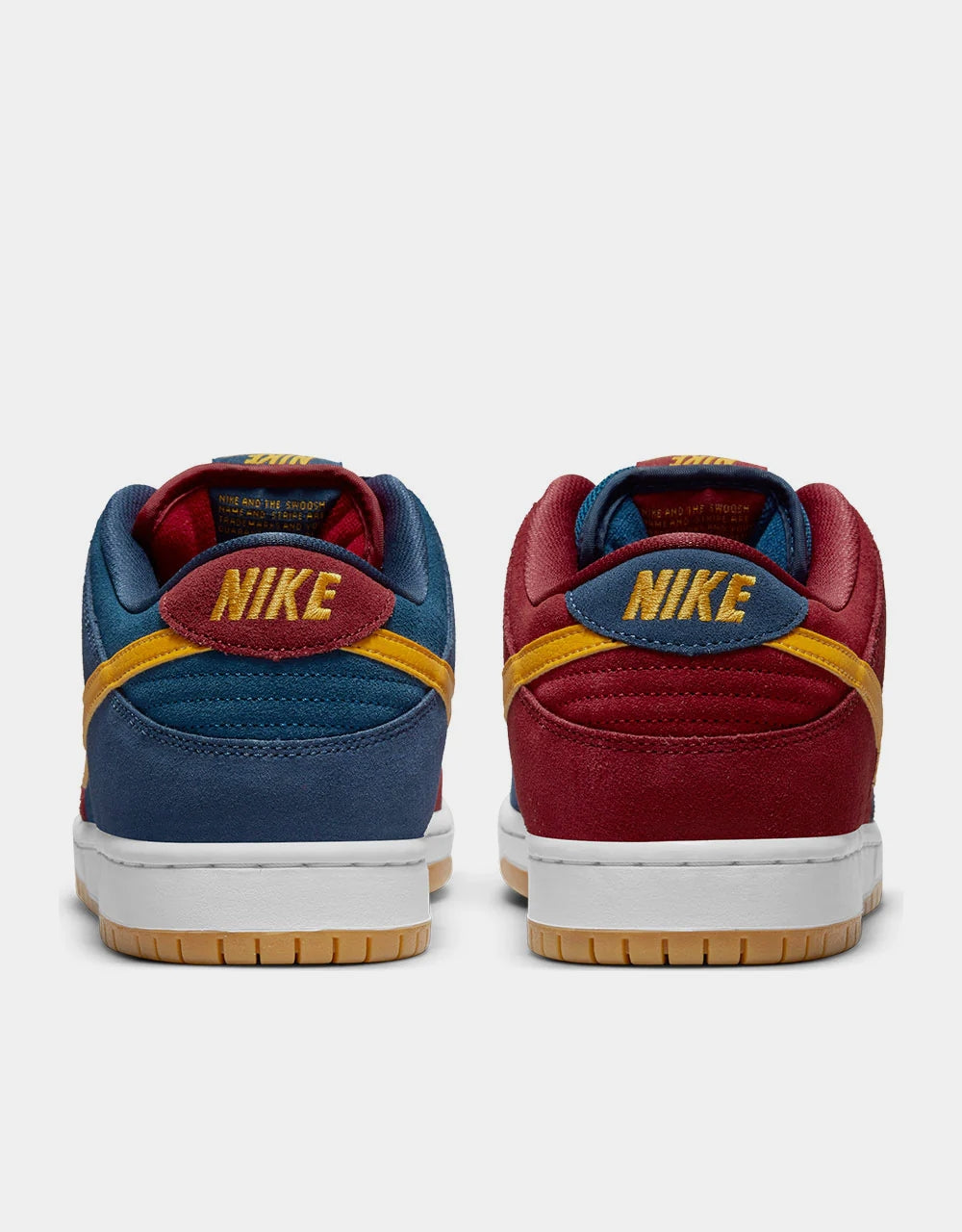 Nike SB Dunk Low Pro Skate Shoes - Navy/University Gold-Gym Red-Court Blue