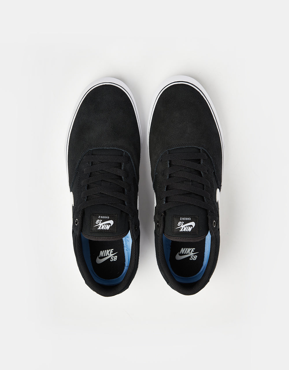 Nike SB Chron 2 Skate Shoes - Black/White-Black