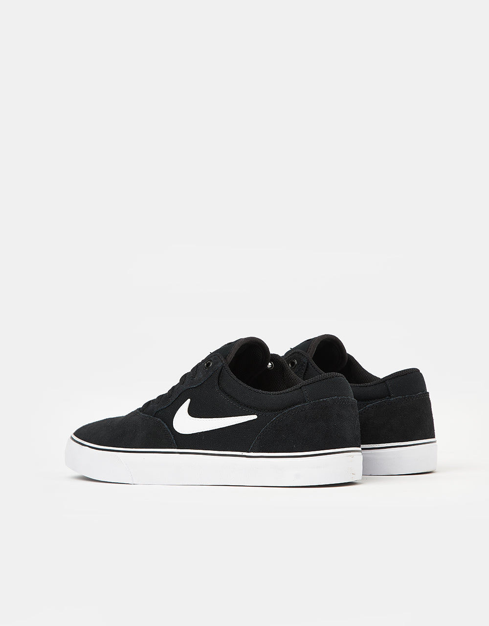 Nike SB Chron 2 Skate Shoes - Black/White-Black