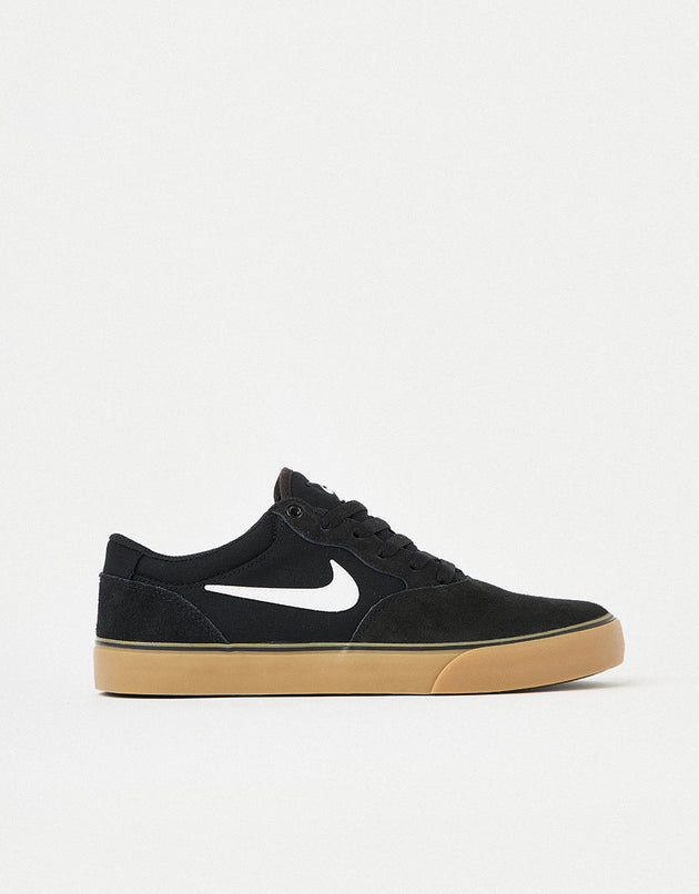 Nike SB Chron 2 Skate Shoes - Black/White-Black-Gum Light Brown