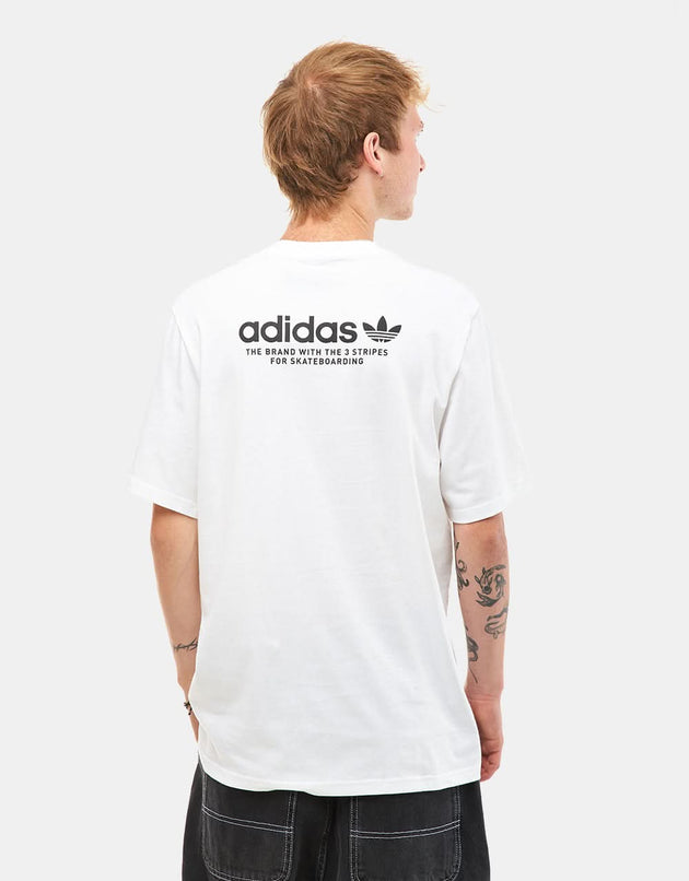 adidas 4.0 Logo T-Shirt – Weiß/Schwarz