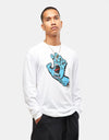 Santa Cruz Screaming Hand Chest L/S T-Shirt - White