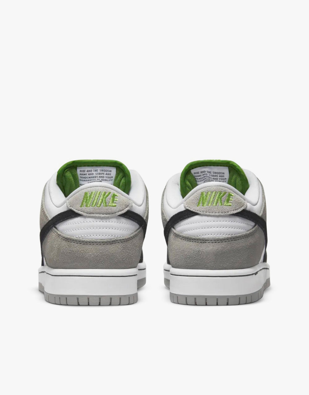 Nike SB Dunk Low Pro Skate Shoes - Medium Grey/Black-White-Chlorophyll