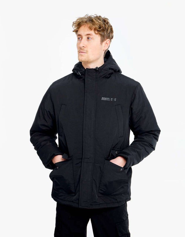 Route One Utility-Jacke – Schwarz