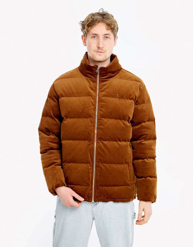 Route One Corduroy Puffer Jacket - Caramel