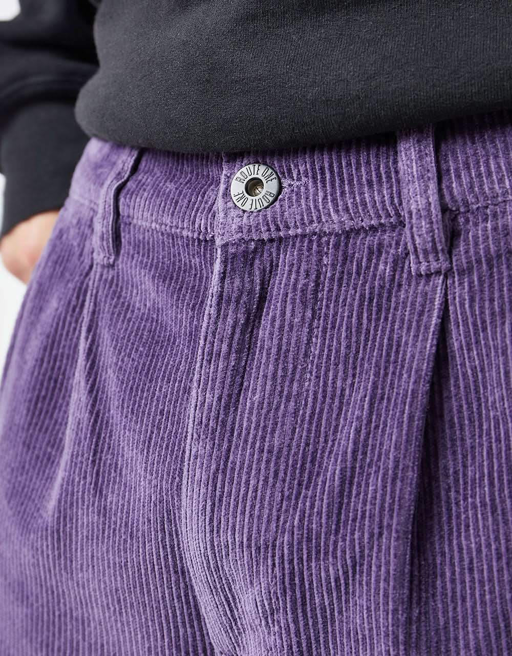 Route One Relaxed Fit Big Wale Cords - Moderate Purple