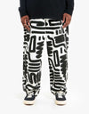 Route One Organic Baggy Pants - Brushstrokes