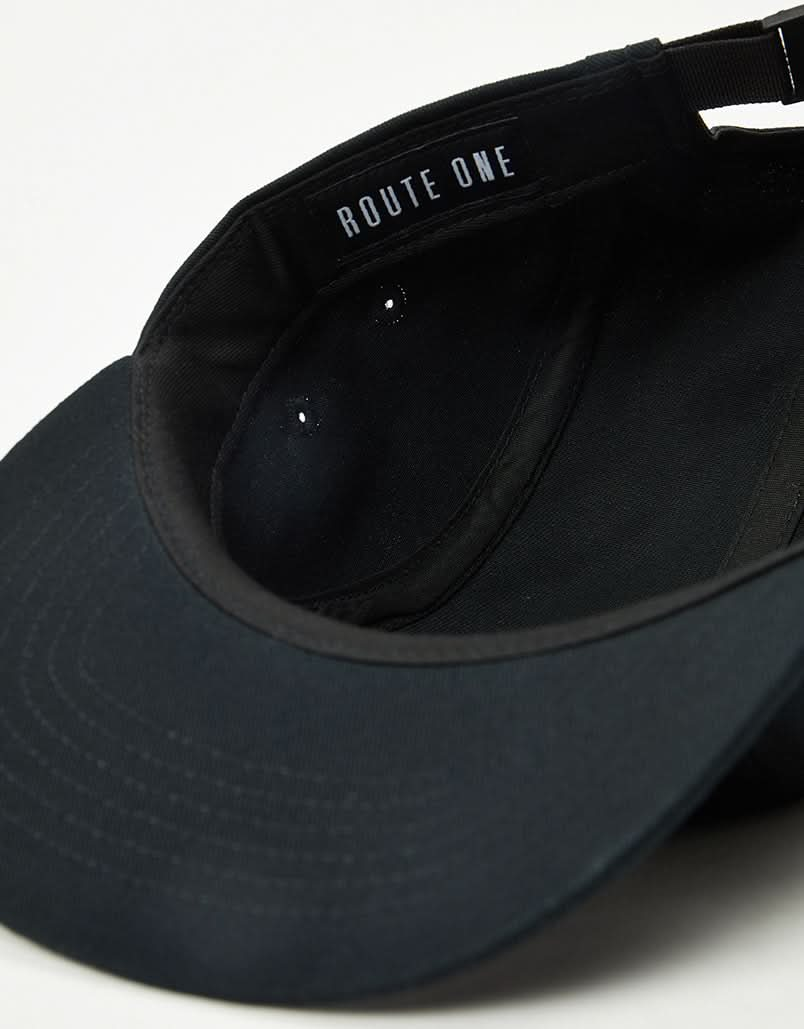 Route One 5 Panel Cap - Black