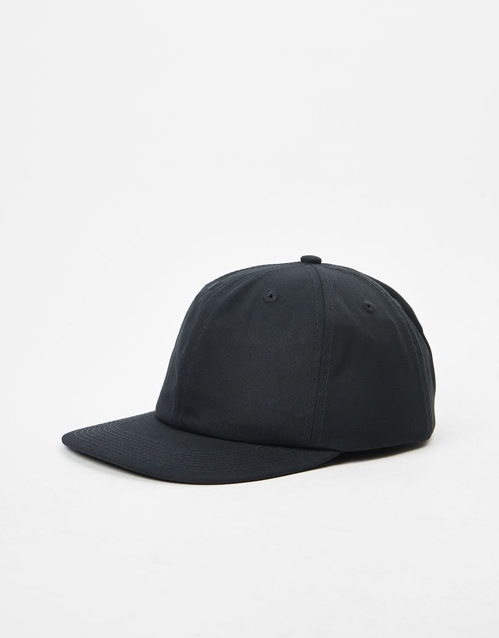 Gorra Route One de 6 paneles (no estructurada) - Negro