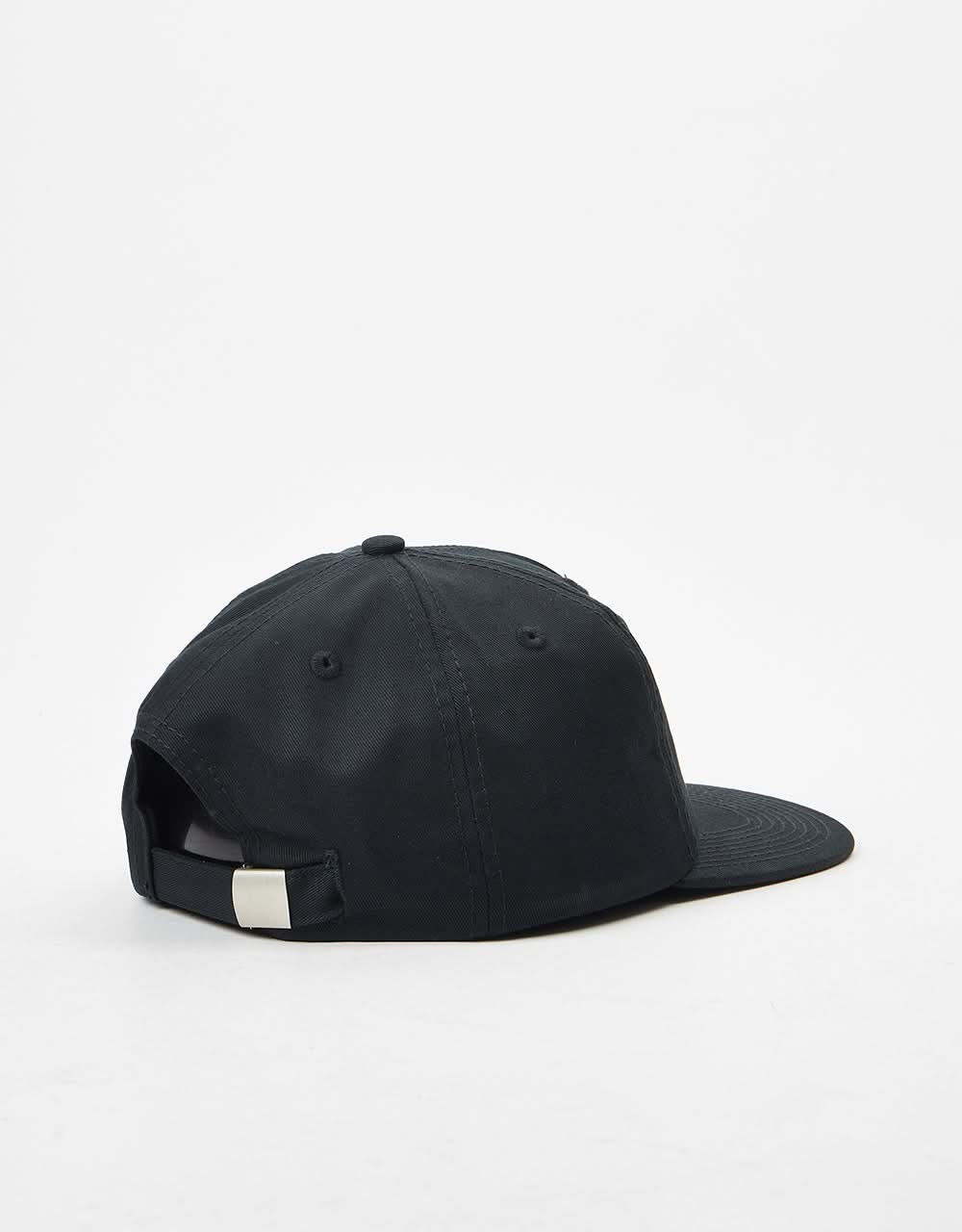 Gorra Route One de 6 paneles (no estructurada) - Negro