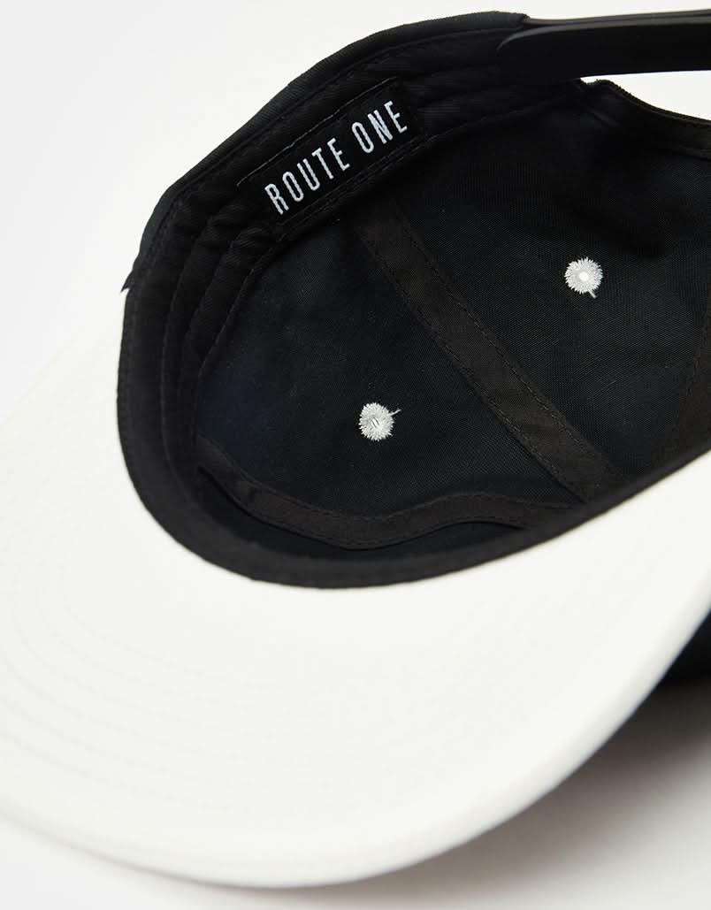 Casquette Snapback non structurée Route One - Noir/Naturel