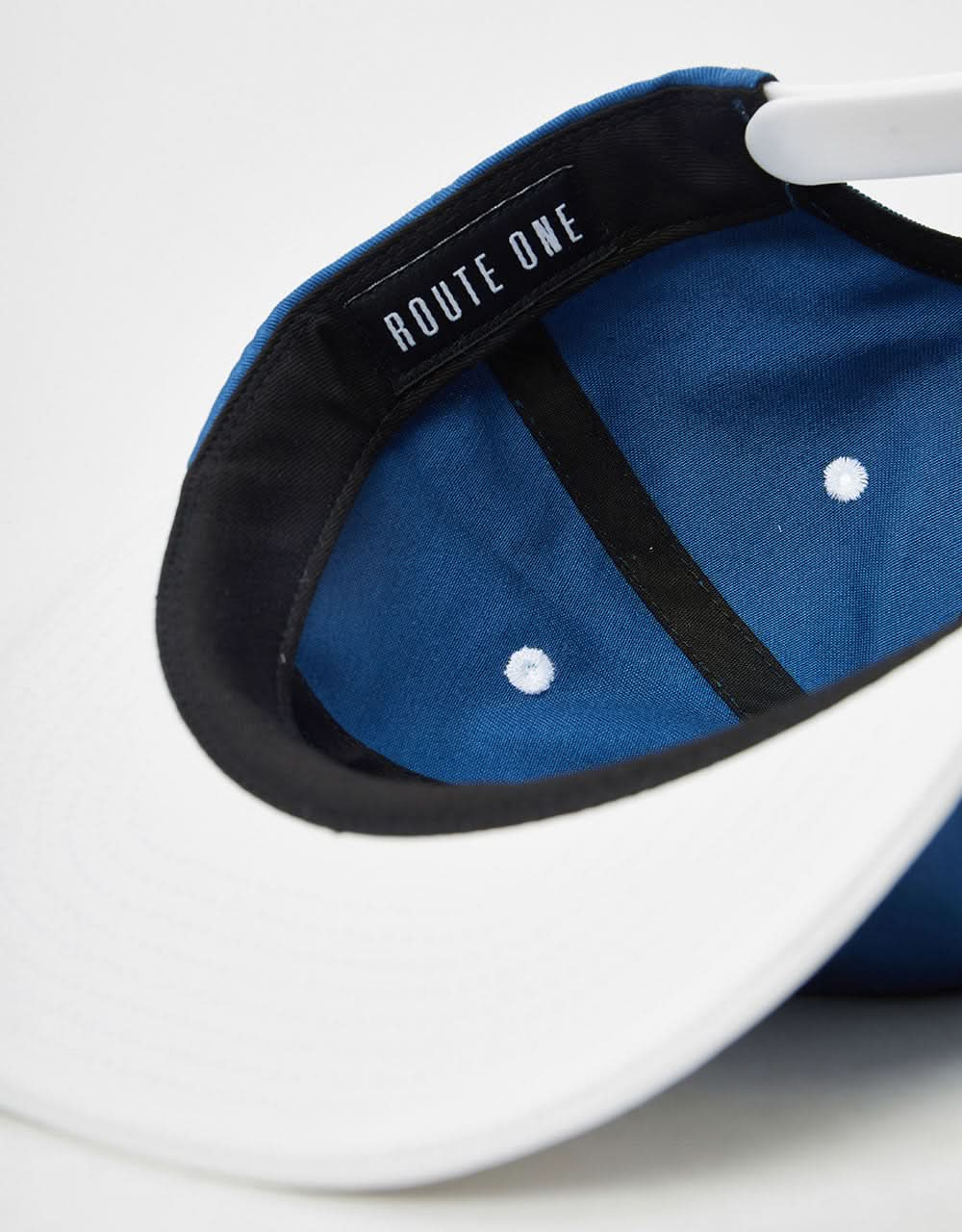 Cappellino snapback non strutturato Route One - Blu Air Force/Naturale