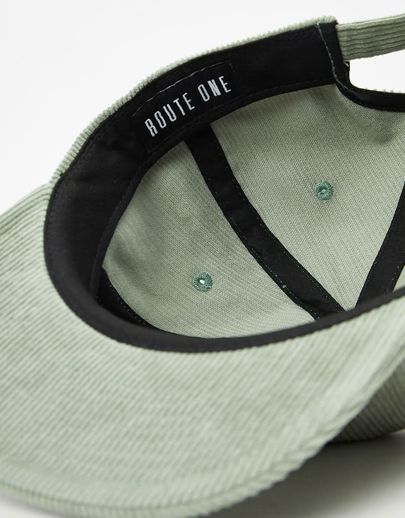 Route One Unstructured Cord 6 Panel Cap – Dusty Wave