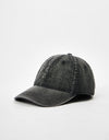 Route One Bleached Denim Dad Cap – Schwarzer Denim