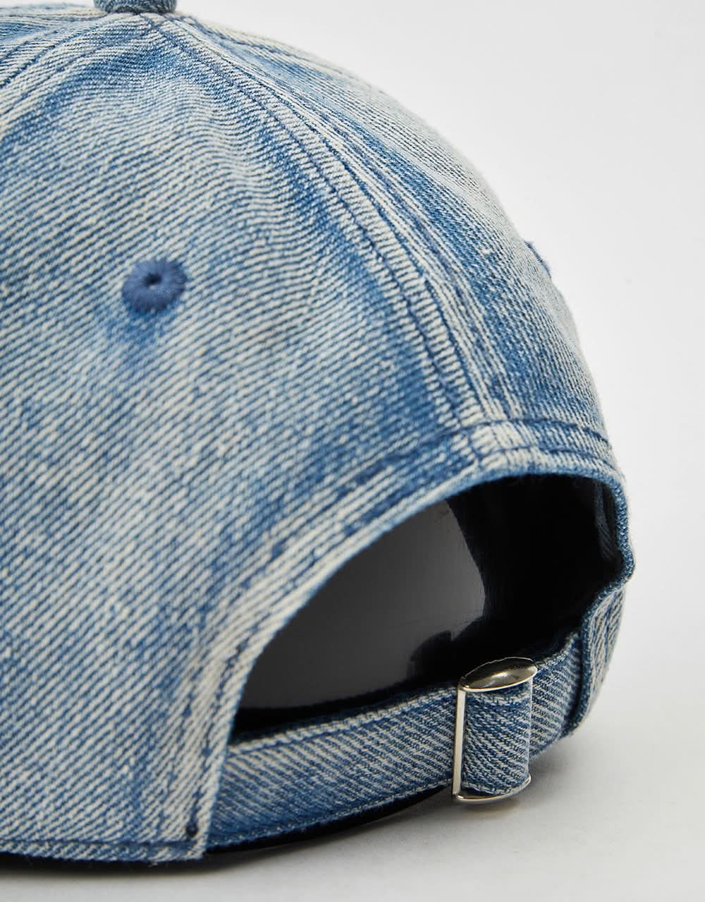 Cappellino da papà in denim sbiancato Route One - denim azzurro