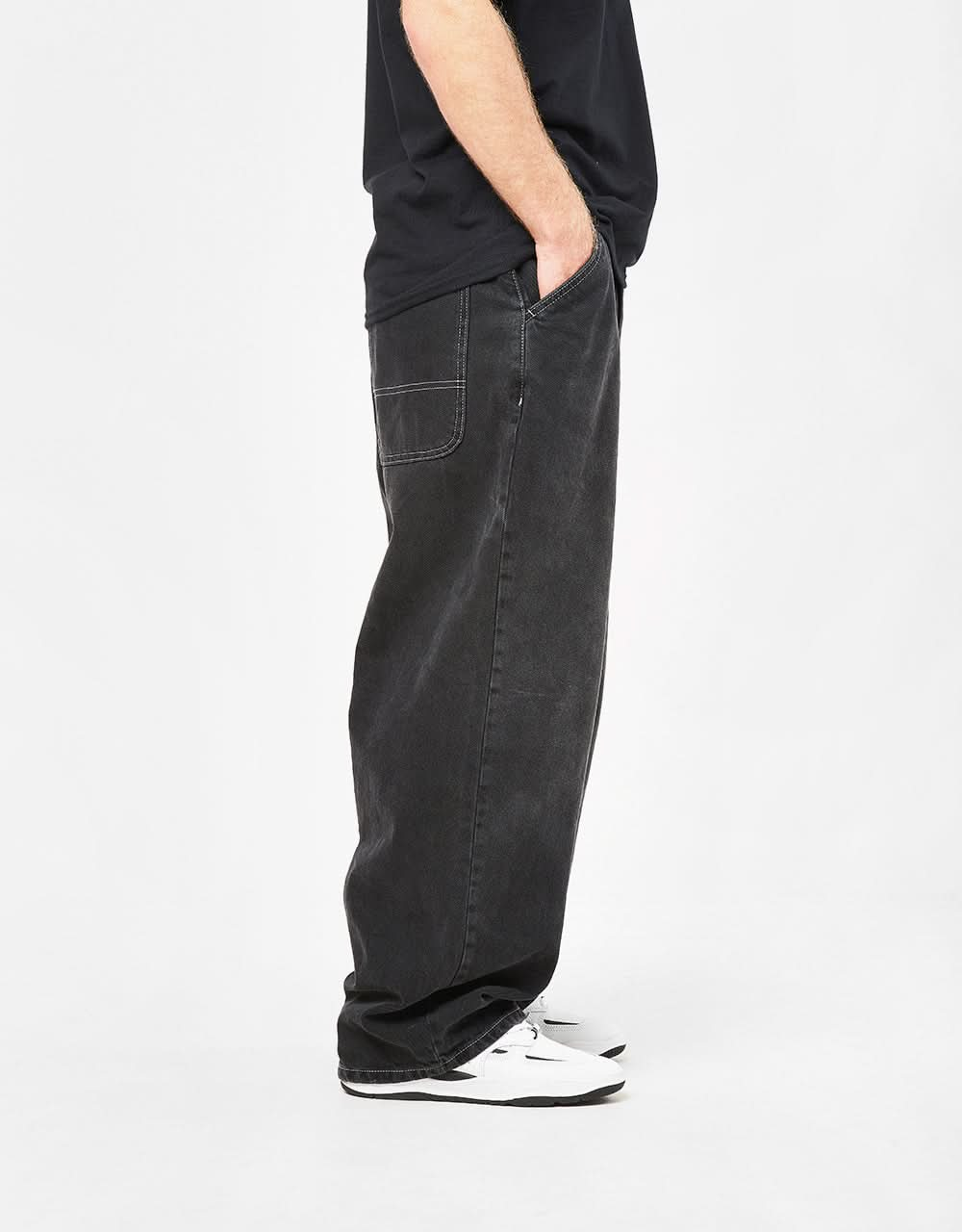 Route One Super Baggy XL Denim Jeans- Washed Black