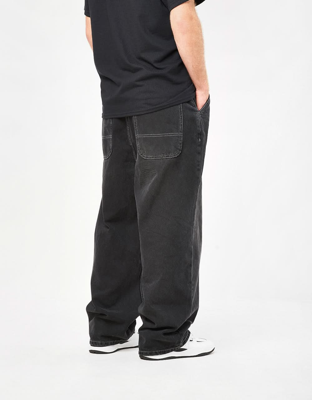 Route One Super Baggy XL Denim Jeans- Washed Black