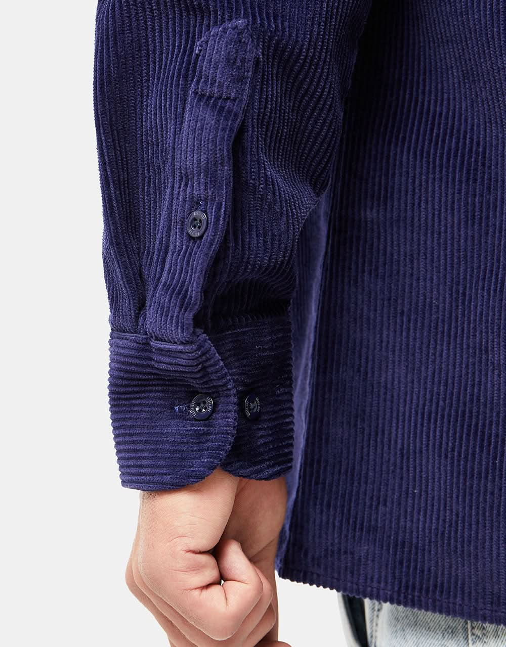 Route One Big Wale Cord Shirt - Navy