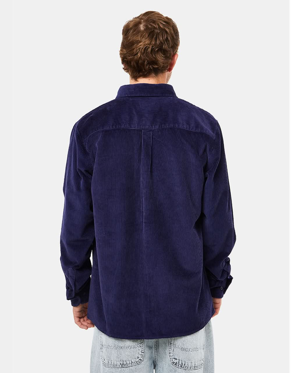 Route One Big Wale Cord Shirt - Navy