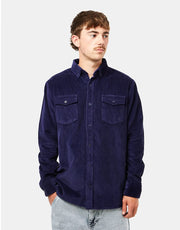 Route One Big Wale Cord Shirt - Navy