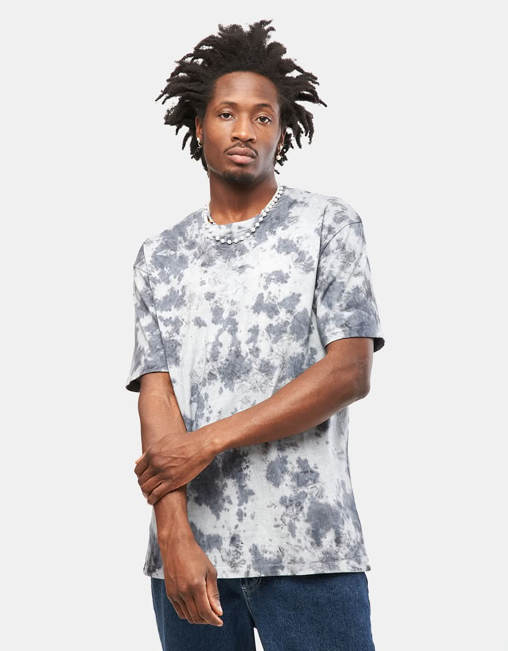 Route One Organic Tie Dye T-Shirt - Navy