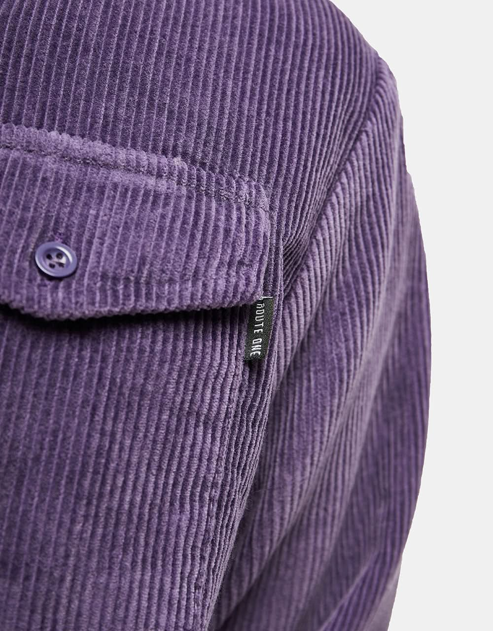 Route One Big Wale Cord Shirt - Moderate Purple