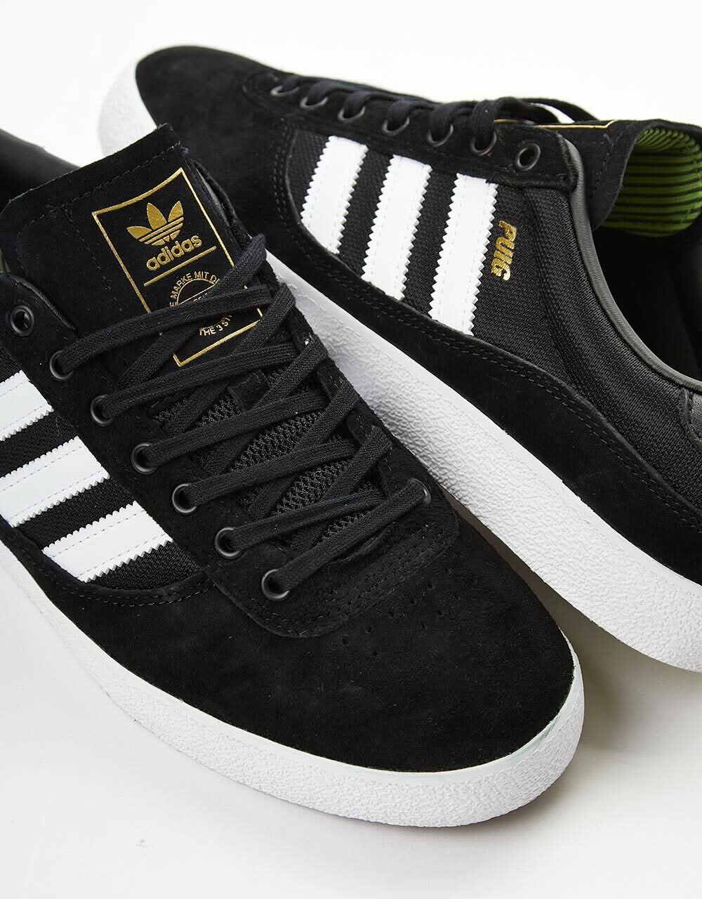 adidas Puig Indoor Skate Shoes - Core Black/White/Pulse Lime