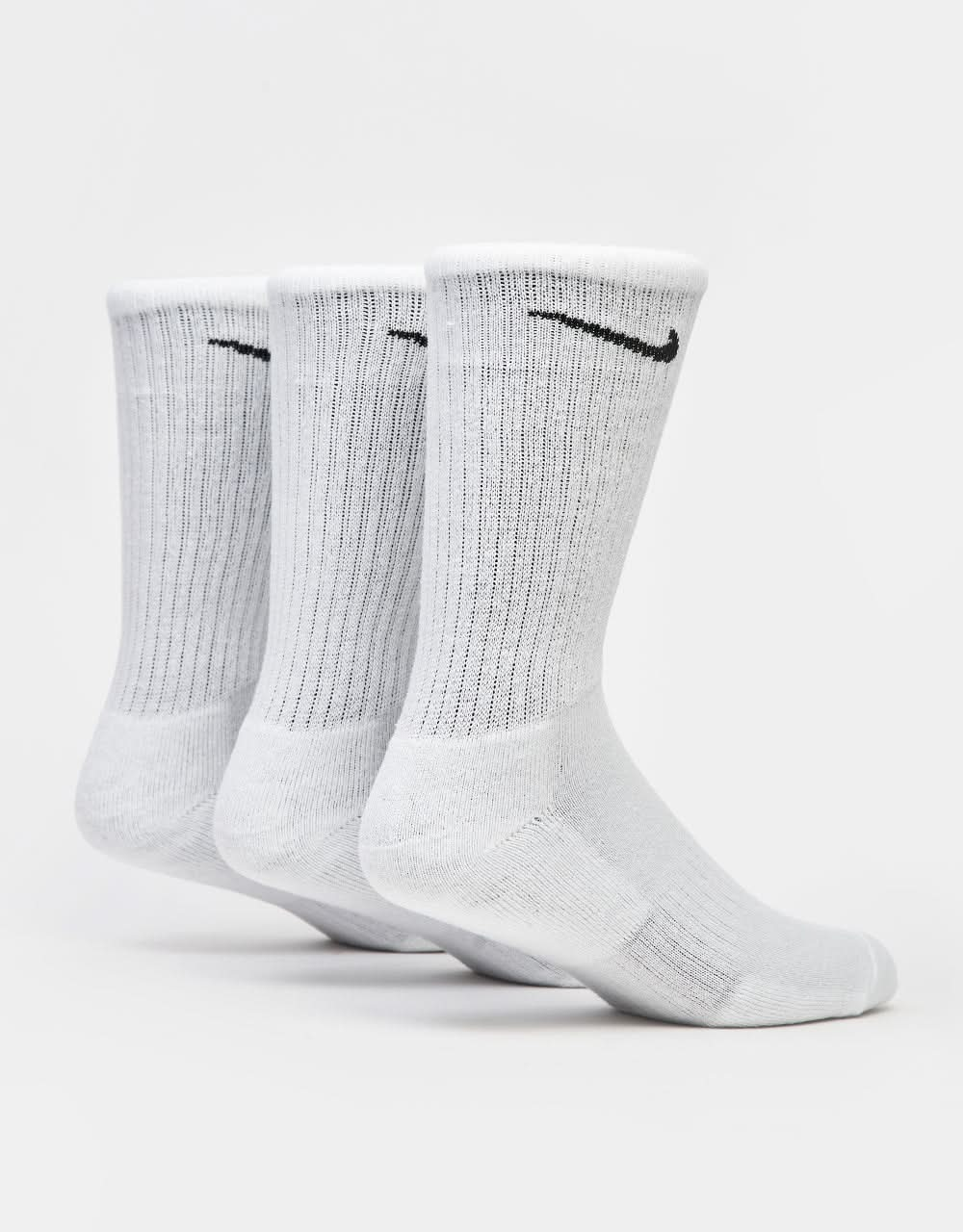 Nike SB Everyday Cushioned Socks 3 Pack - White/Black