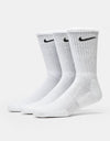 Nike SB Everyday Cushioned Socks 3 Pack - White/Black