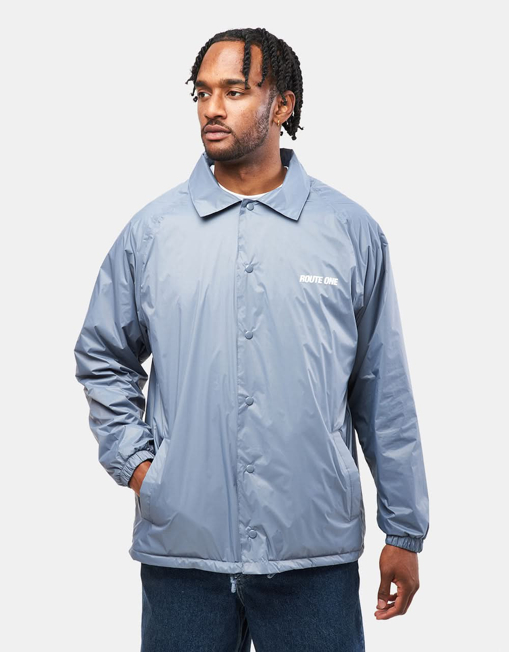 Route One Classic Coach Jacket - Storm Grey