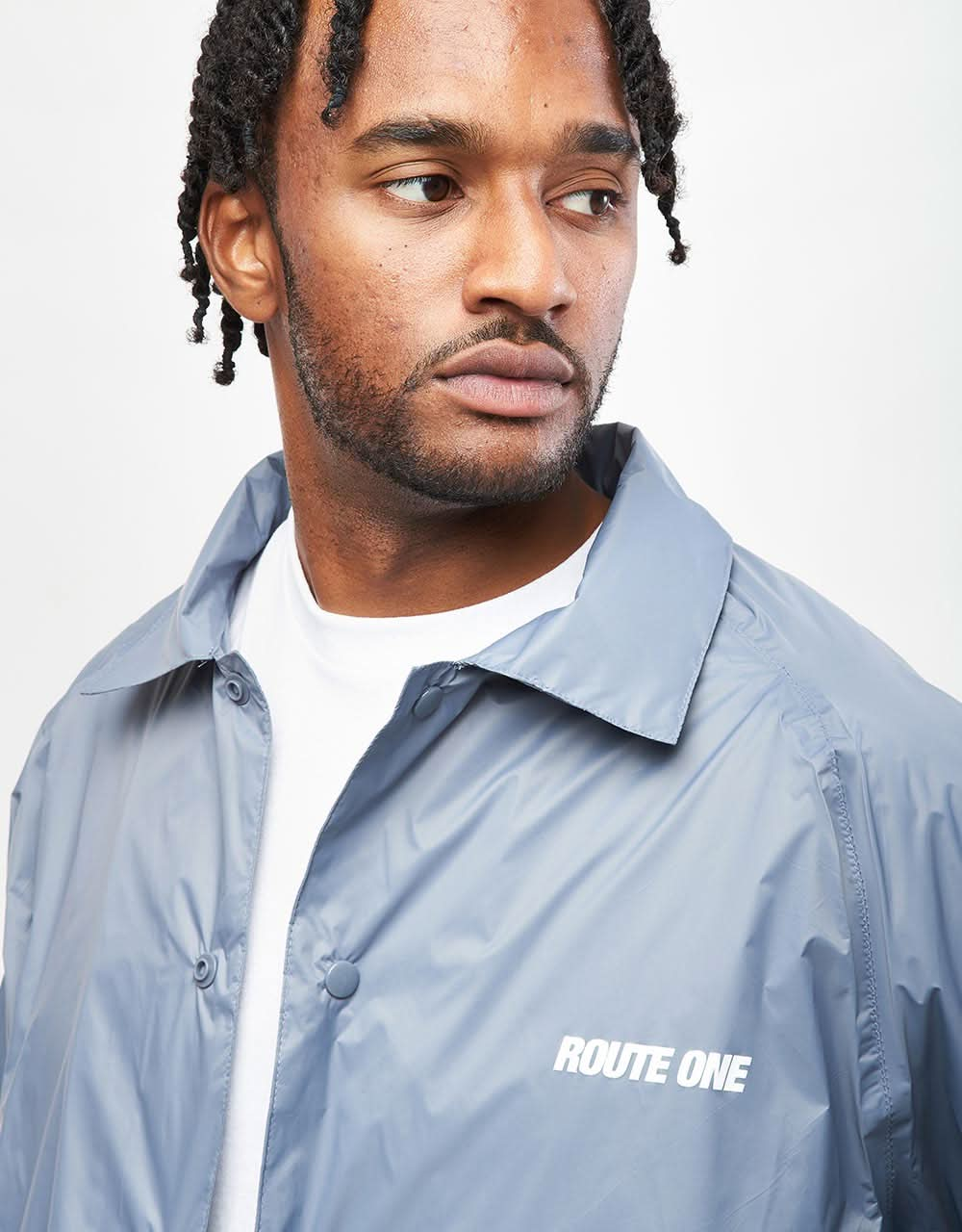 Route One Classic Coach Jacket - Storm Grey