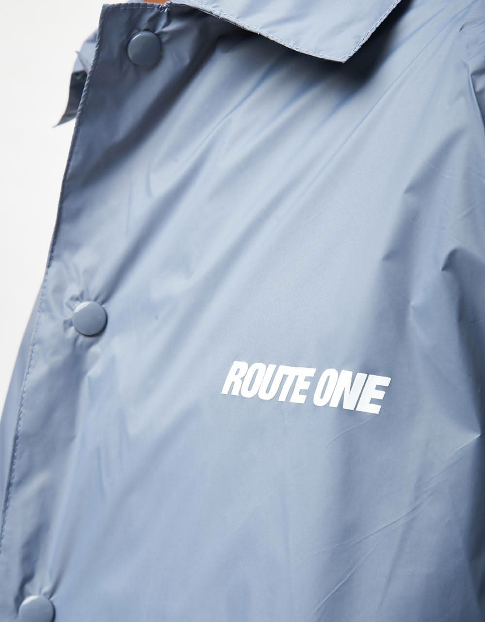 Route One Classic Coach Jacke – Sturmgrau