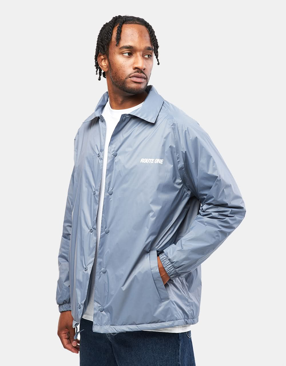 Route One Classic Coach Jacket - Storm Grey