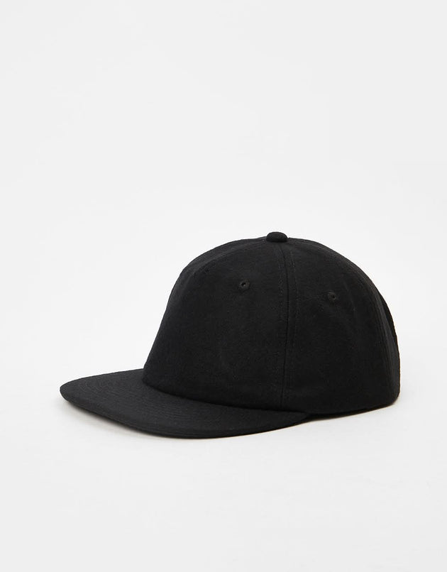 Route One Unstructured Melton Wool Cap - Black