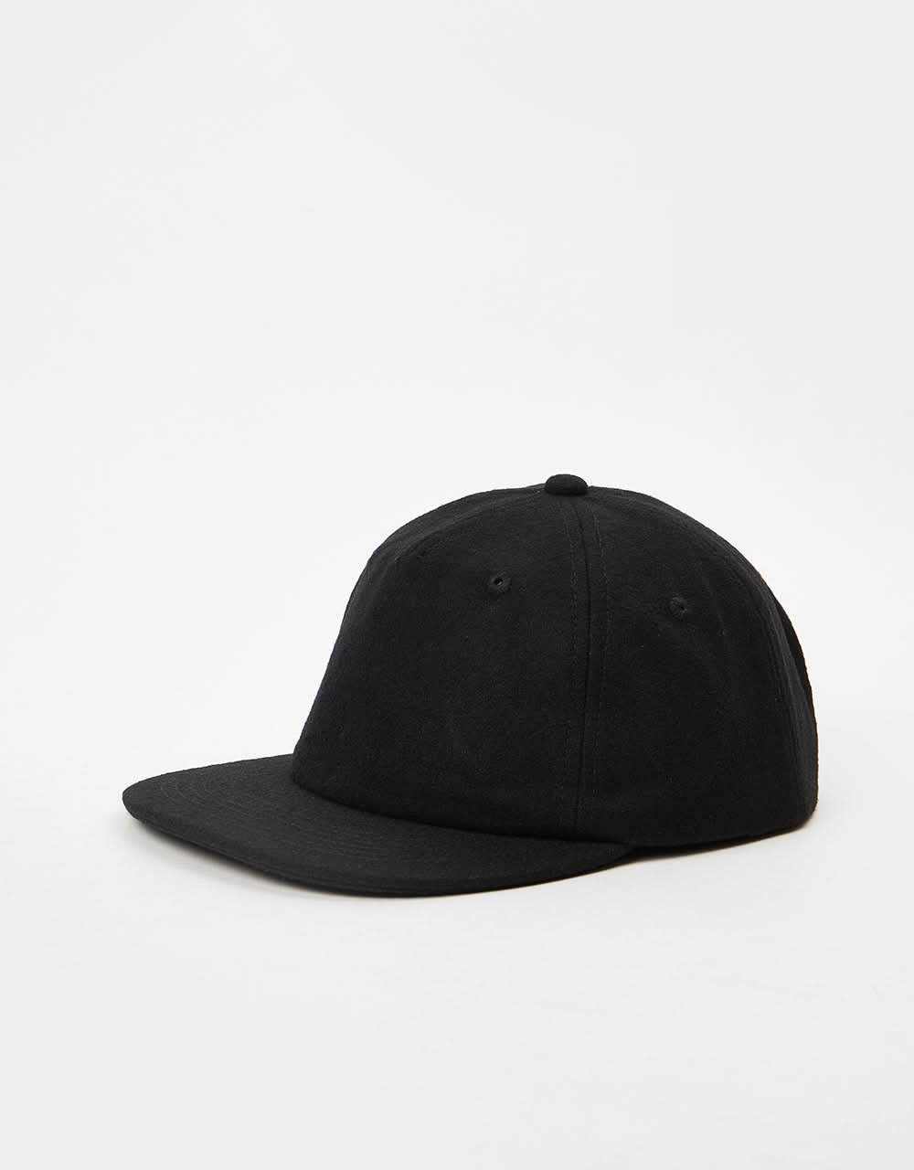 Gorra Route One de lana Melton sin estructura - Negro