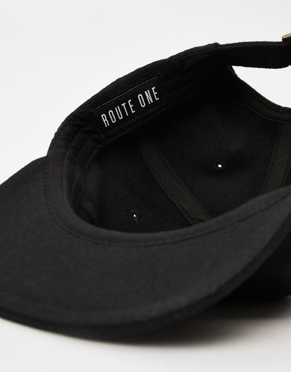 Casquette en laine Melton non structurée Route One - Noir