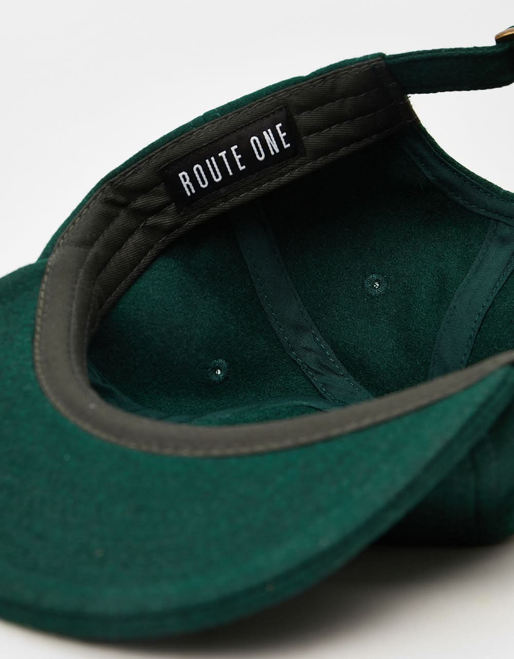 Route One Unstructured Melton Wool Cap - Forest Green