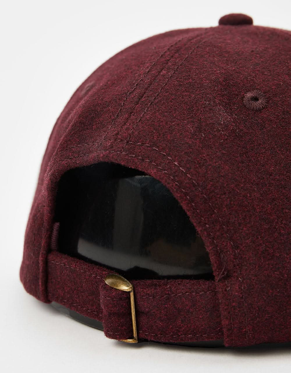 Route One Unstructured Melton Wool Cap - Burgundy